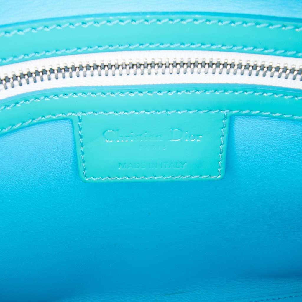 Dior Medium Smooth Calfskin Embroidered Beaded Animals Lady Dior White Leather Good condition - Box View