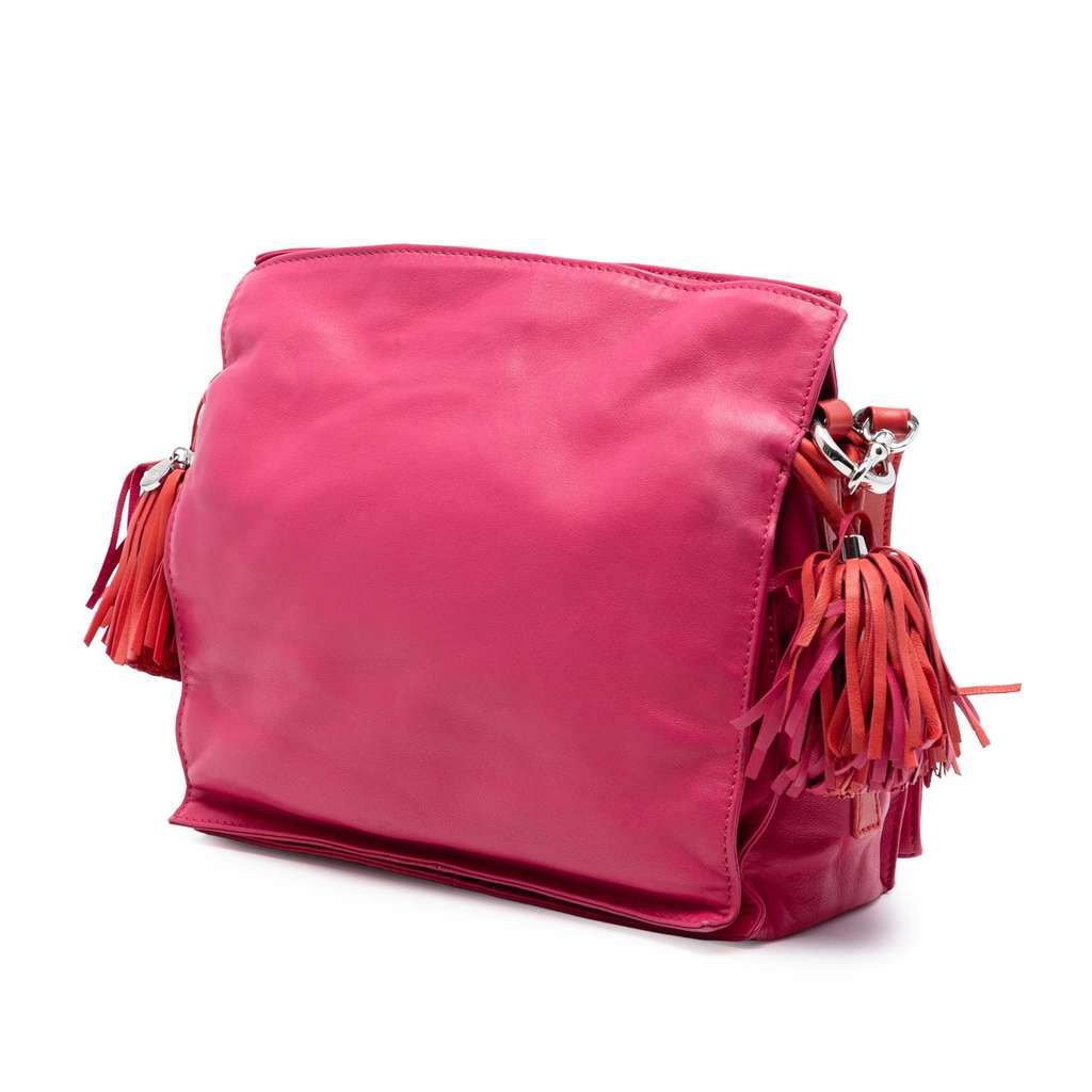 Loewe Nappa Flamenco Tassel 22 Crossbody Pink Leather Good condition - Back View