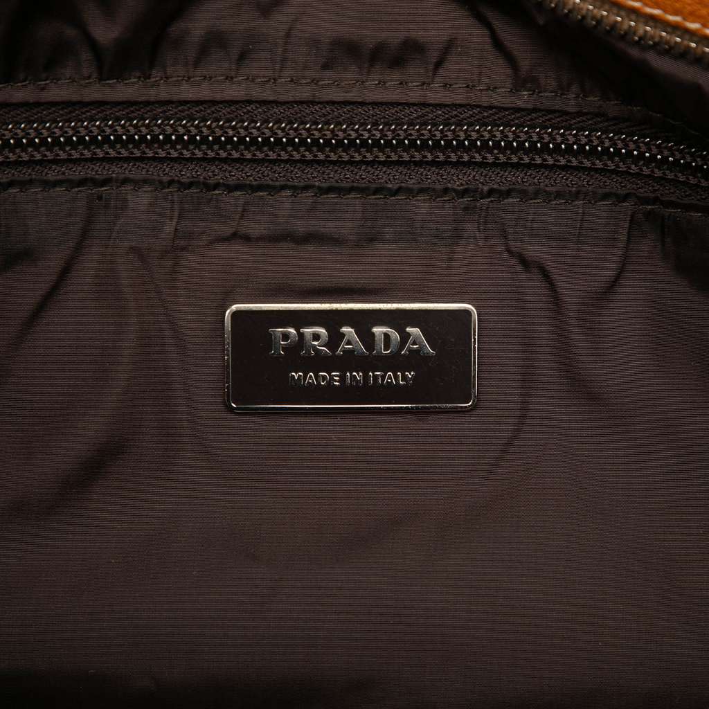 Prada Canvas Logo Crossbody Brown Canvas Good condition - Box View