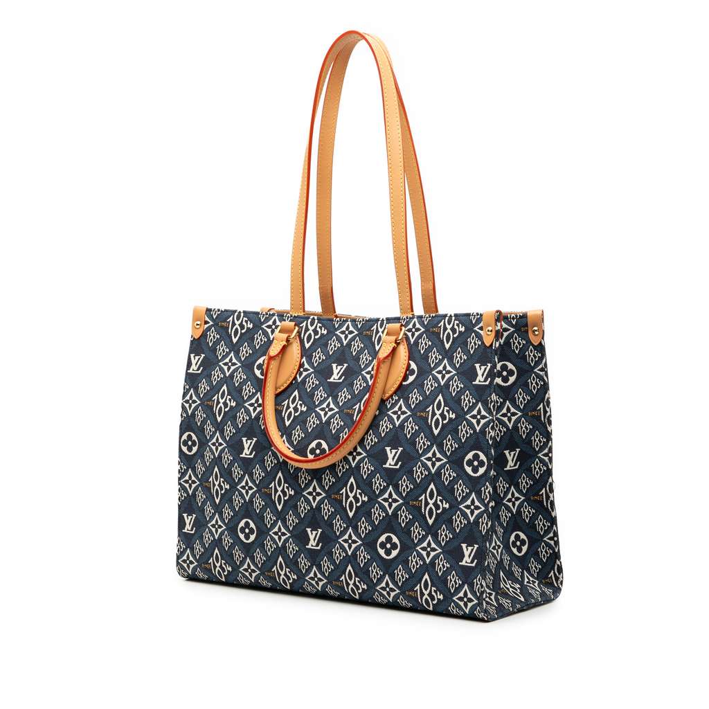 Louis Vuitton Monogram Jacquard Since 1854 OnTheGo MM Blue Jacquard Good condition - Back View