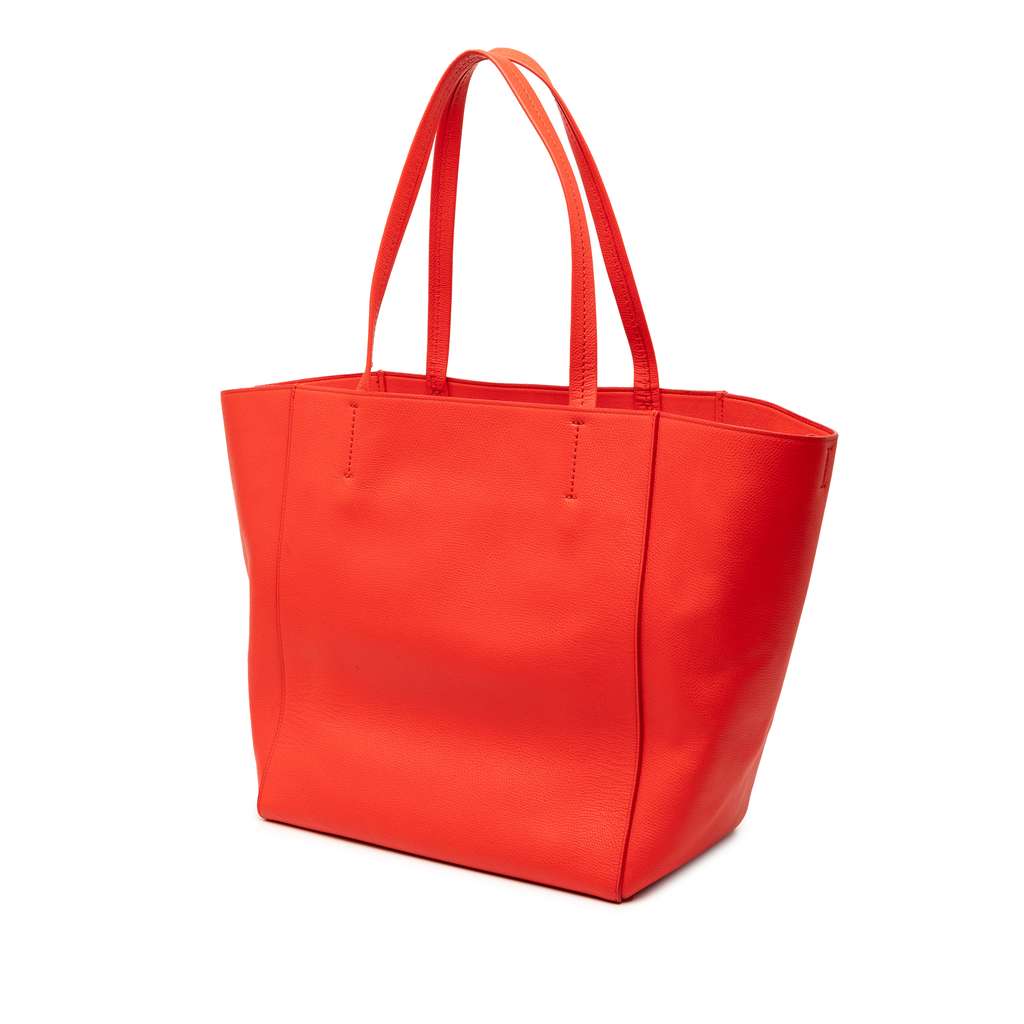 Celine Small Grained Calfskin Horizontal Phantom Cabas Tote Red Leather Good condition - Back View