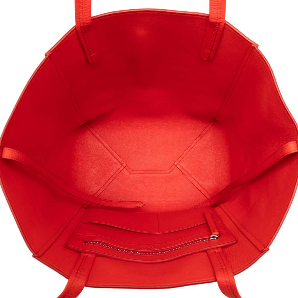 Celine Small Grained Calfskin Horizontal Phantom Cabas Tote Red Leather Good condition - Model View