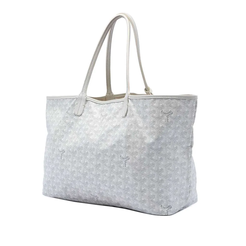 Goyard Goyardine Saint Louis PM White Canvas Very good - Back View