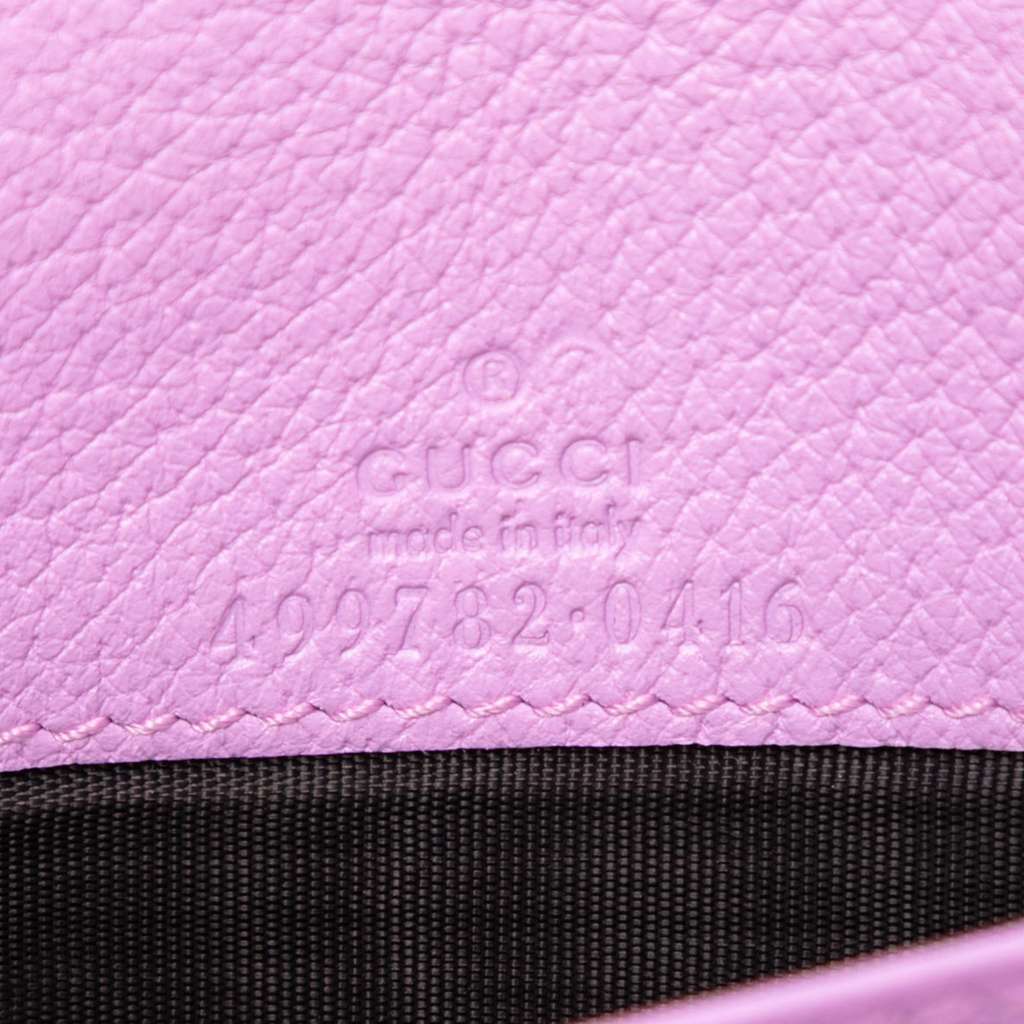 Gucci GG Marmont Embellished Leather Wallet On Chain Pink Leather Good condition - Box View