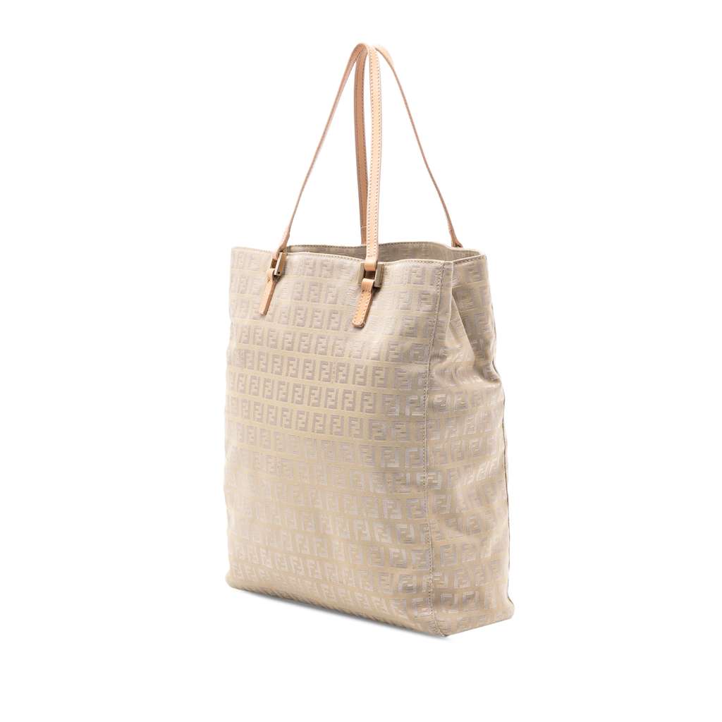 Fendi Zucchino Canvas Tote Brown Canvas Good condition - Back View