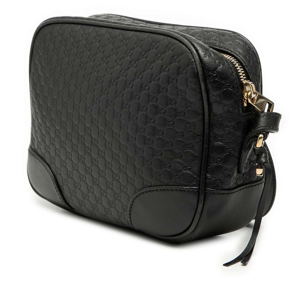 Gucci Microguccissima Bree Crossbody Black Leather Good condition - Back View