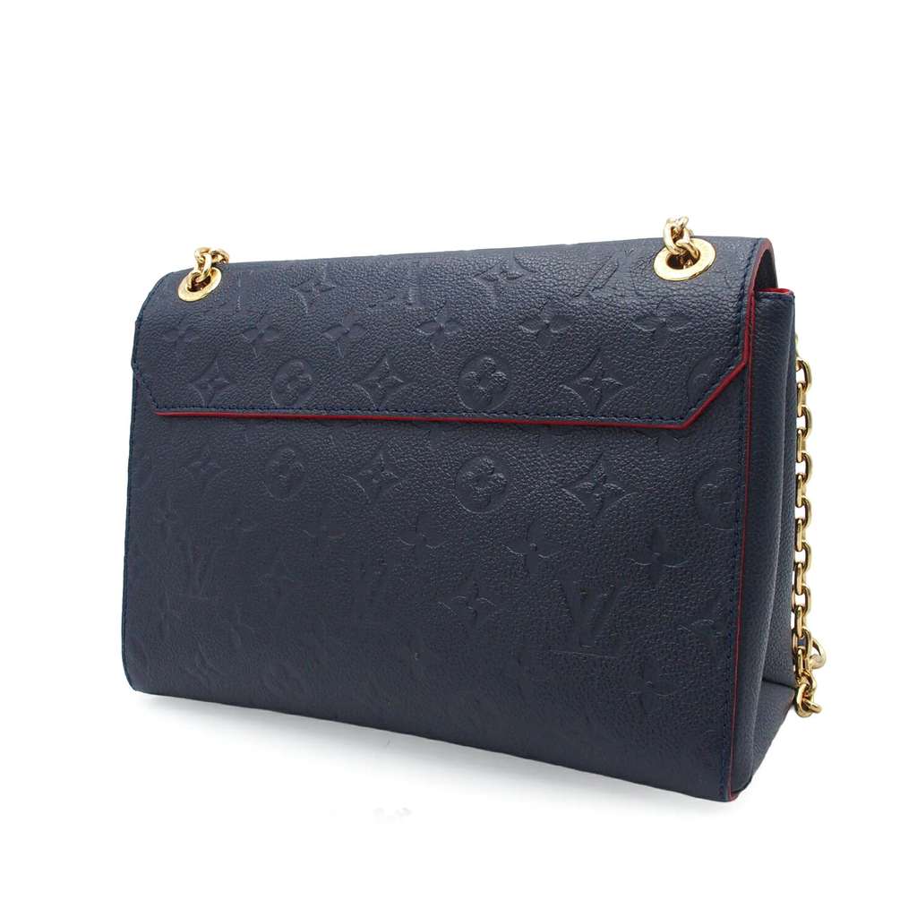 Louis Vuitton Monogram Empreinte Vavin PM Blue Leather Good condition - Back View