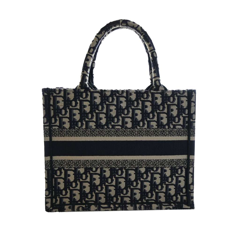 Dior Small Oblique Canvas Book Tote Blue Canvas Good condition - Back View