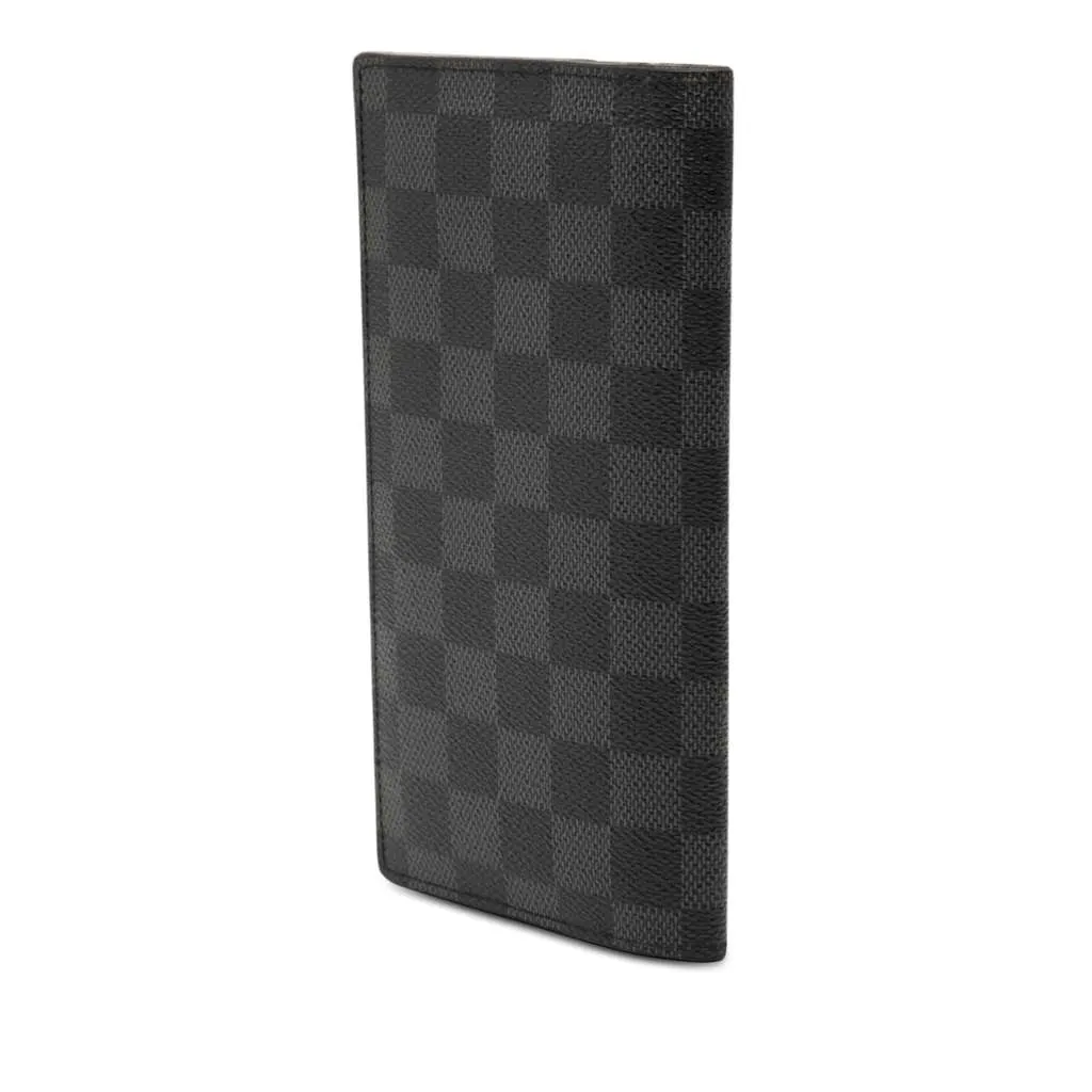 Louis Vuitton Damier Graphite Brazza Long Wallet Black Very good - Back View