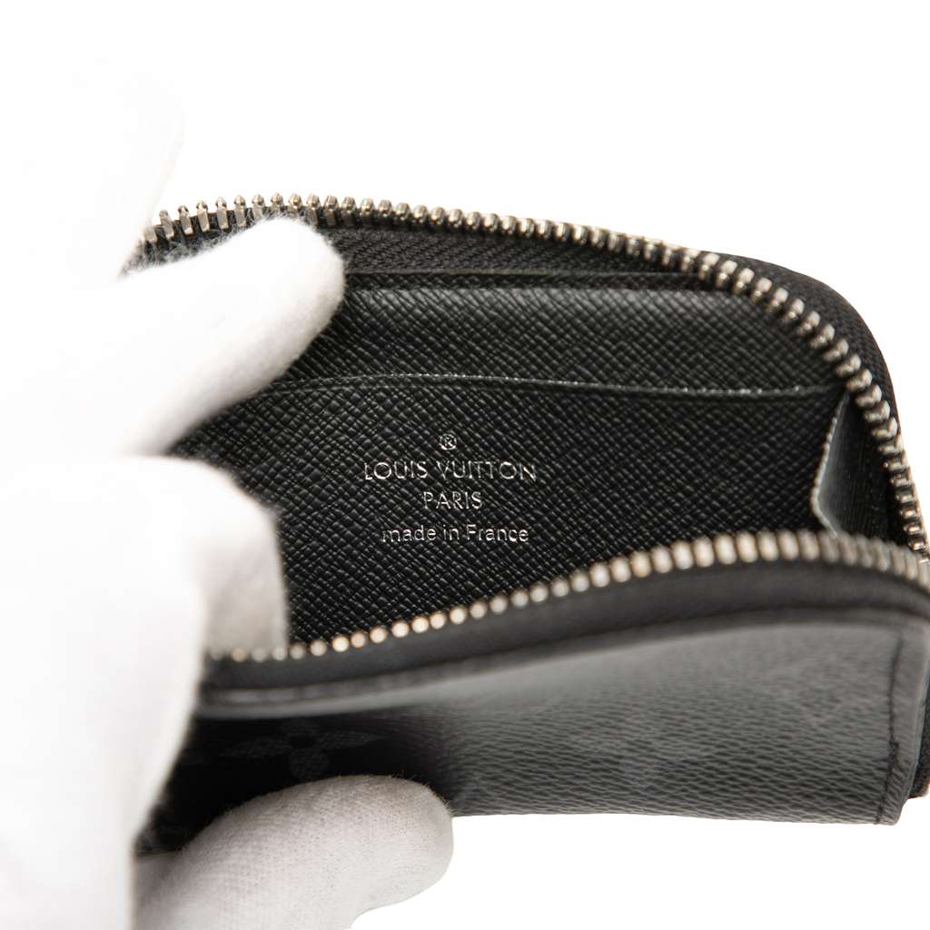 Louis Vuitton Monogram Eclipse Porte Monnaie Jour Black Good condition - Box View