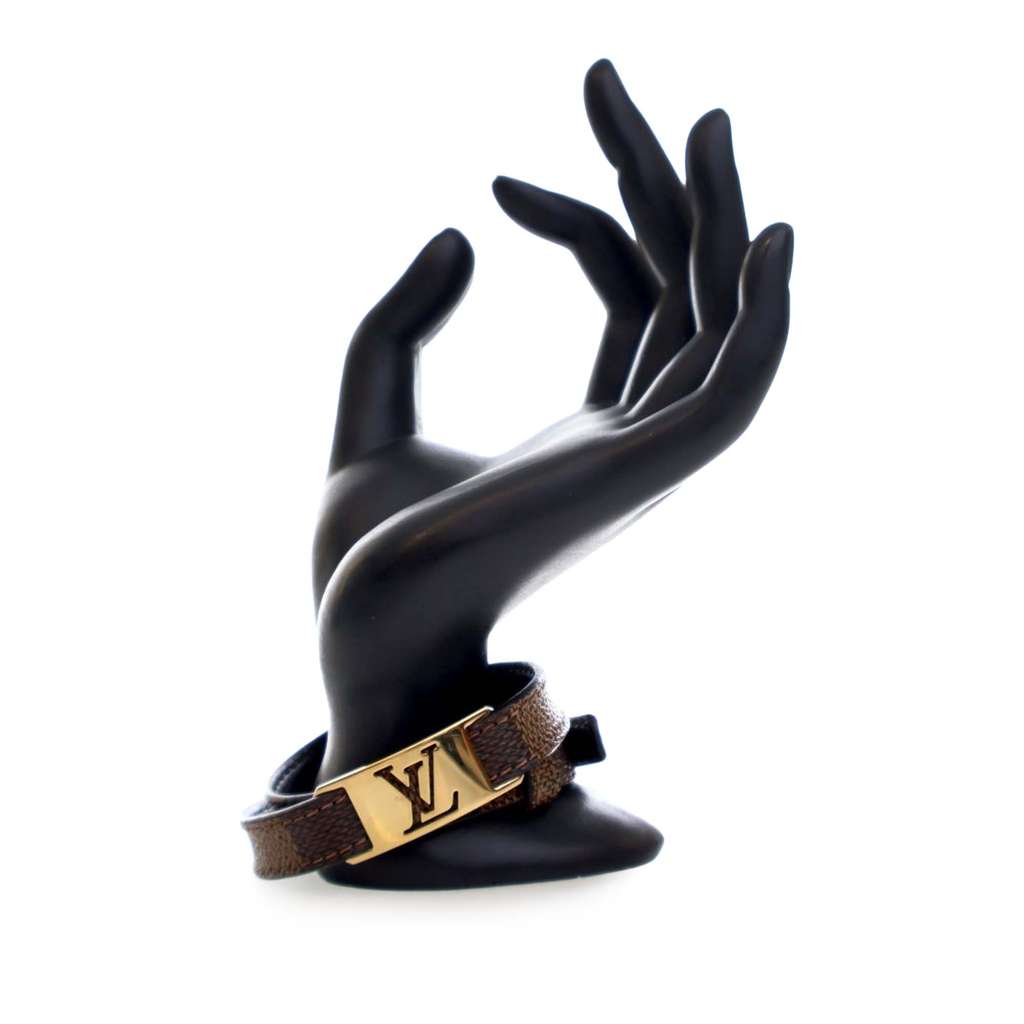 Louis Vuitton Damier Ebene Sign It Bracelet Brown Good condition - Box View