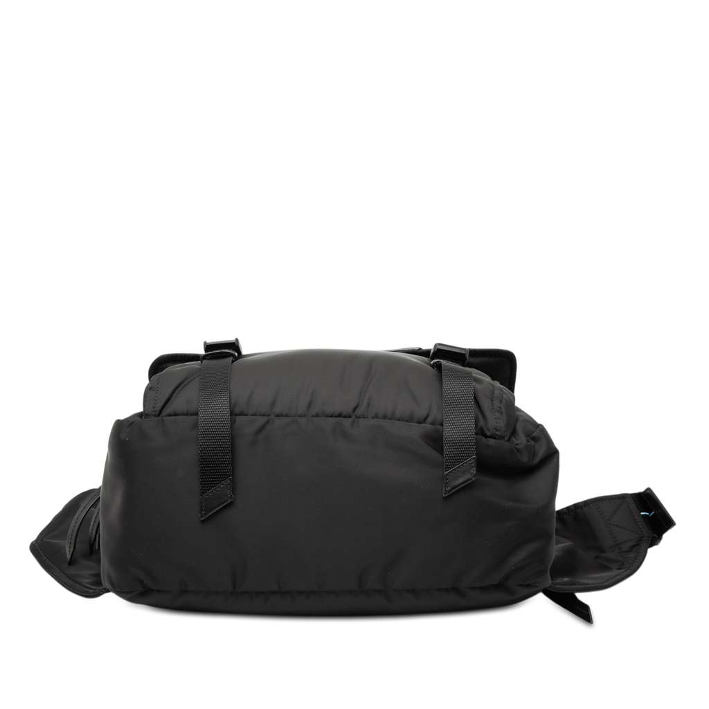 Prada Soft Calf Trimmed Tessuto Double Buckle Belt Bag Black Good condition - Inside View