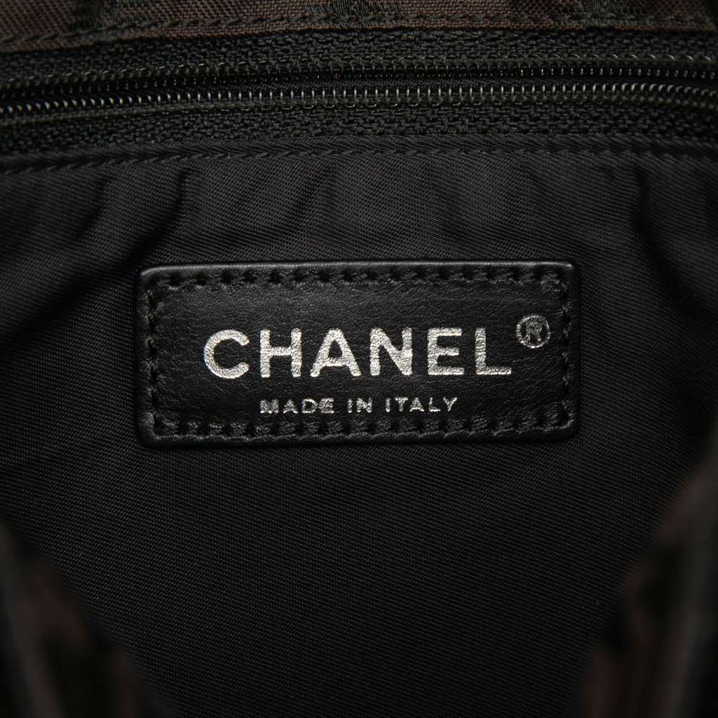 Chanel New Travel Line Nylon Messenger Bag Brown Good condition - Box View