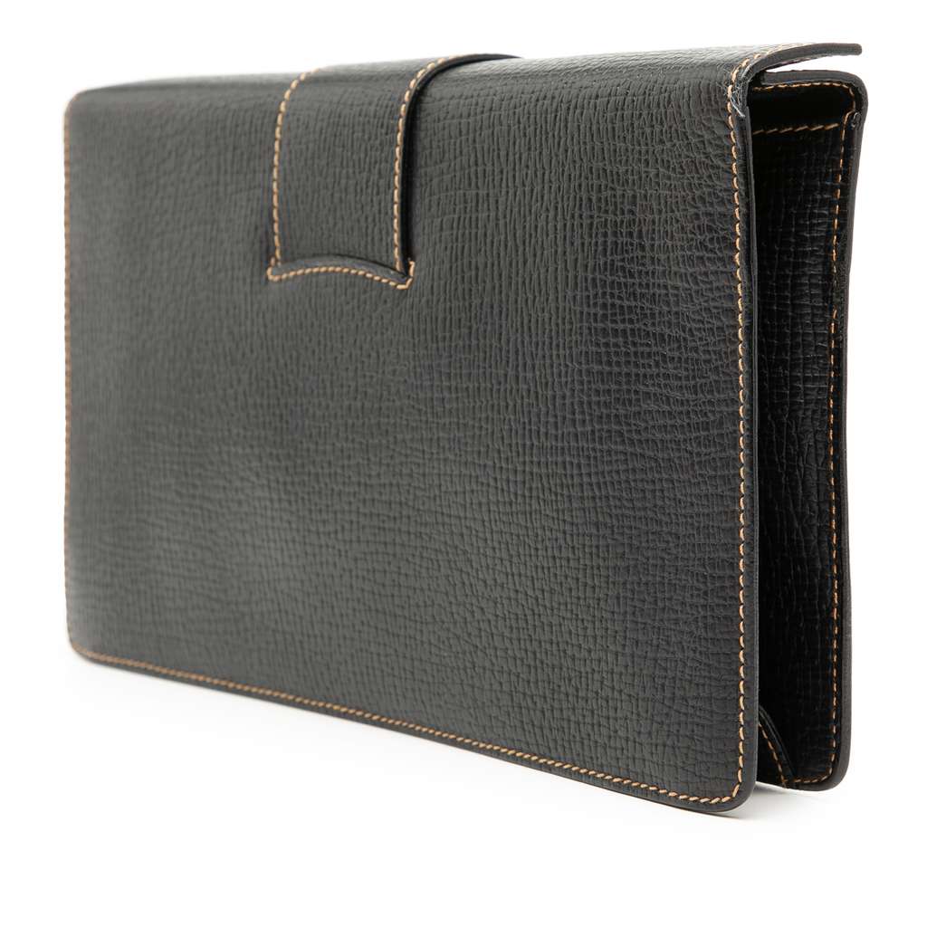 Loewe Leather Toggle Clutch Black Leather Good condition - Back View