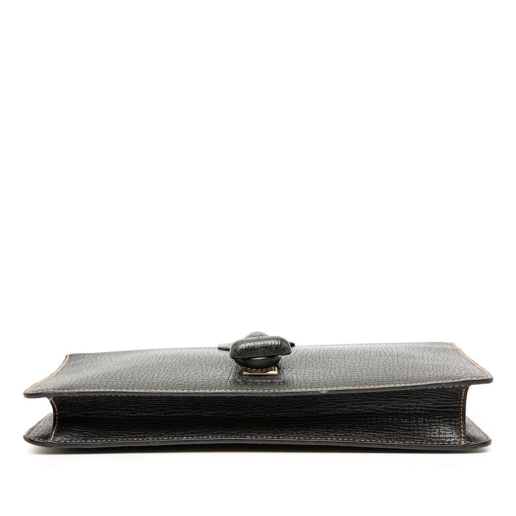 Loewe Leather Toggle Clutch Black Leather Good condition - Inside View