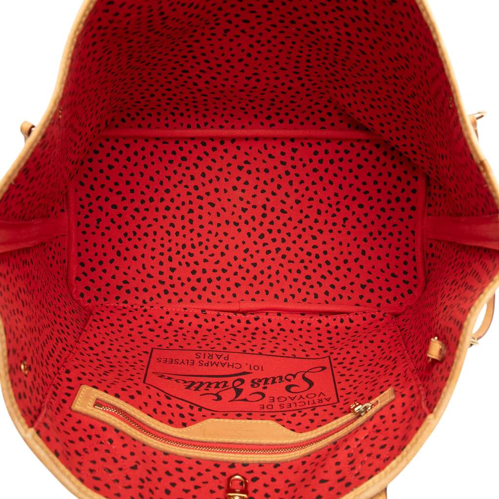 Louis Vuitton Yayoi Kusama Monogram Neverfull MM Red Good condition - Model View