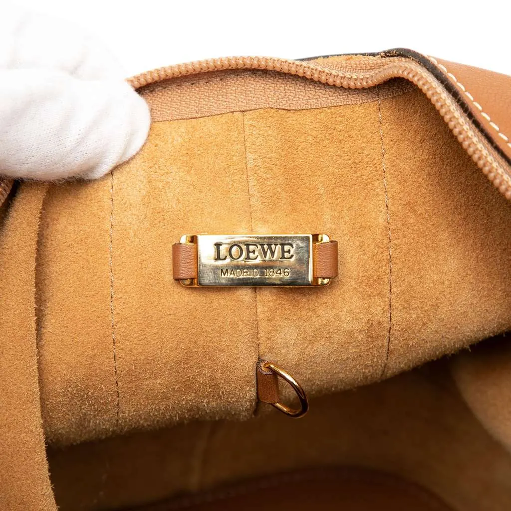 Loewe Leather Anton Triangle Backpack Brown Leather Very good - Box View