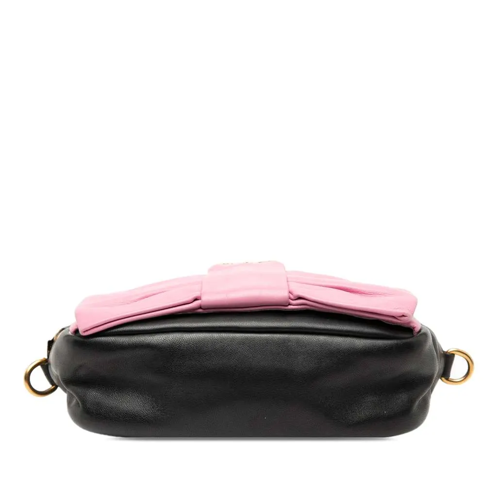 Prada Nappa Fiocco Bow Crossbody Black Leather Very good - Inside View