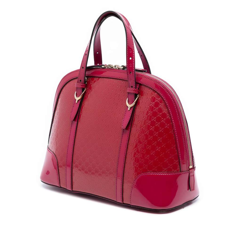 Gucci Small Microguccissima Patent Nice Dome Satchel Red Leather Good condition - Back View
