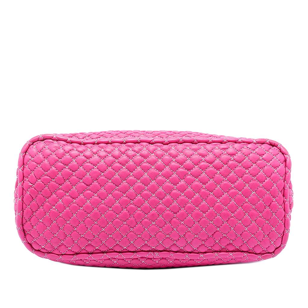 Bottega Veneta Quilted Nappa Bubble Shoulder Bag Pink Leather Good condition - Inside View
