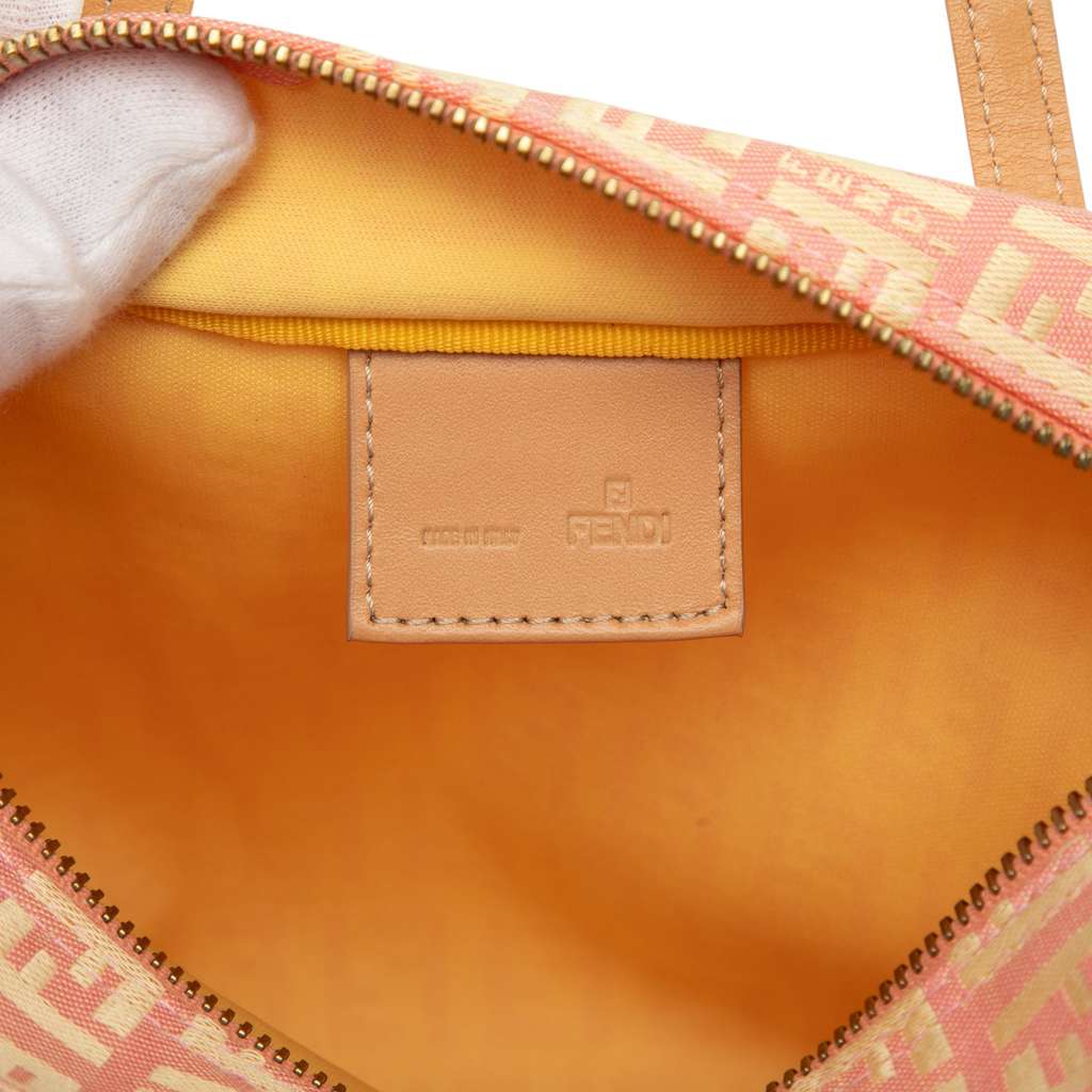 Fendi Mini Zucchino Canvas Handbag Pink Canvas Good condition - Box View