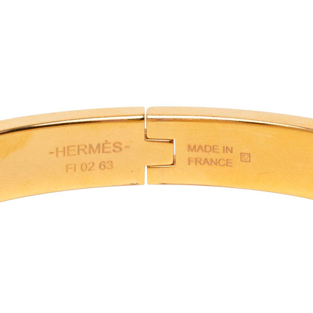 Hermès Mini Enamel Clic Chaine d Ancre Bracelet PM Black Good condition - Model View