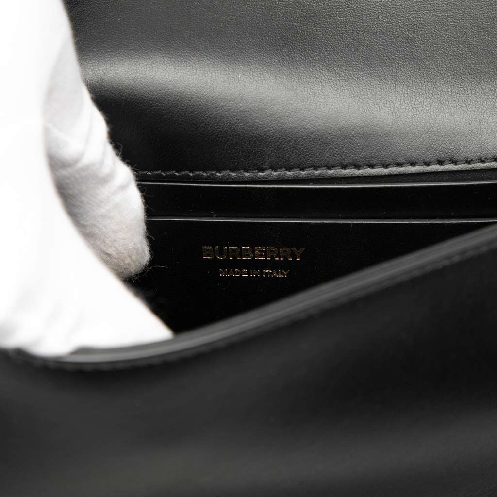 Burberry Small Leather Grace Crossbody Black Leather Good condition - Box View