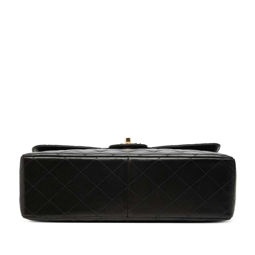 Chanel Jumbo Classic Lambskin Single Flap Black Leather Good condition - Inside View