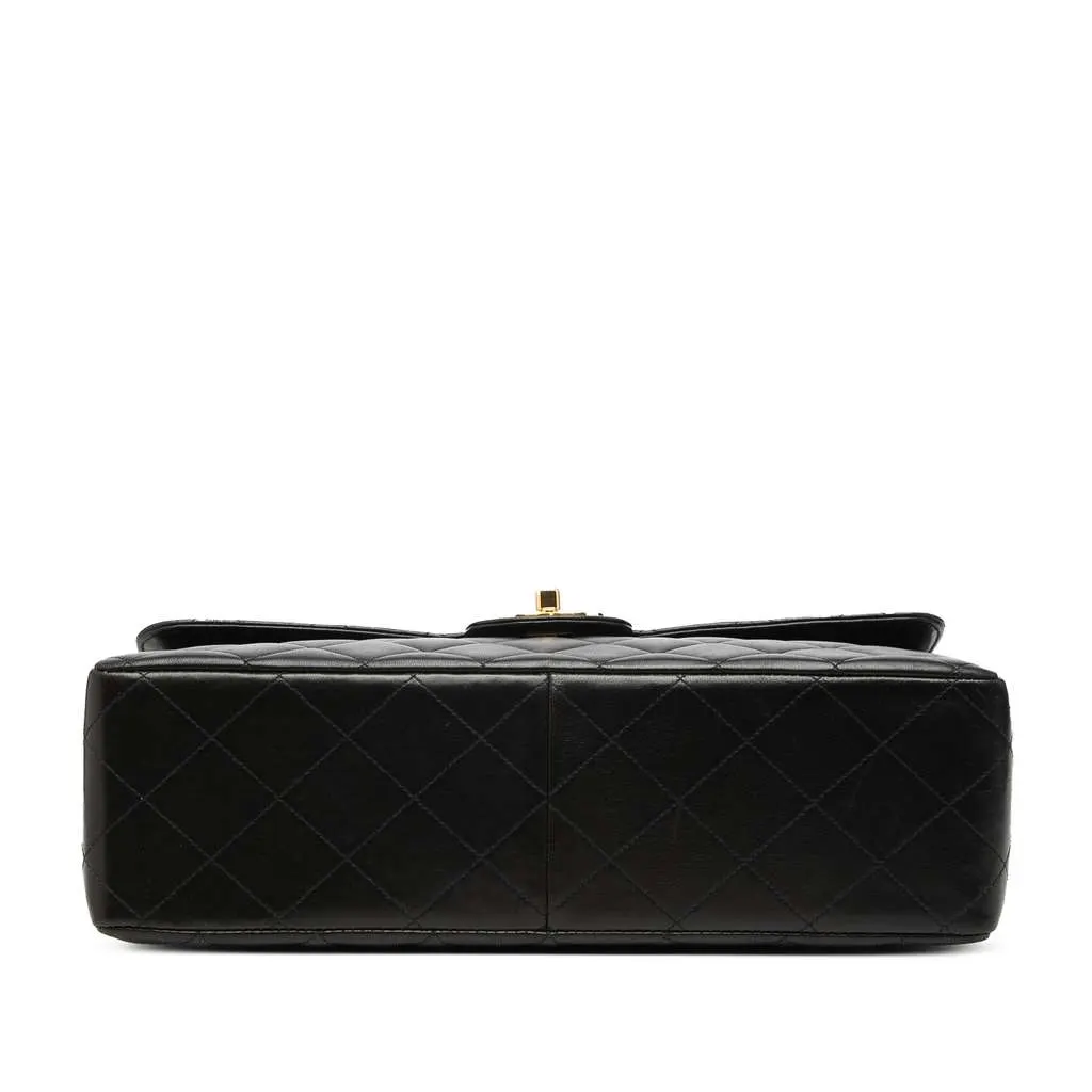 Chanel Jumbo Classic Lambskin Single Flap Black Leather Very good - Inside View