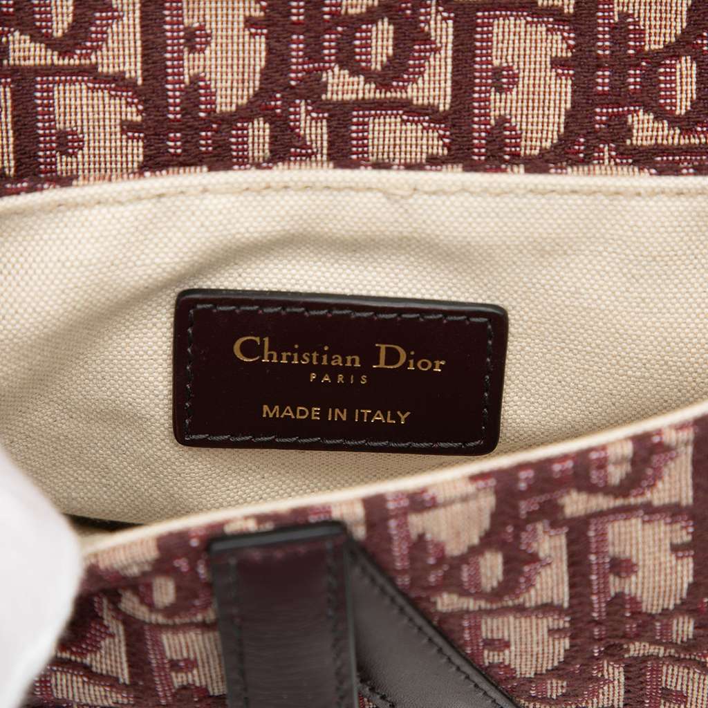 Dior Mini Oblique Canvas Saddle Bag Red Canvas Good condition - Box View