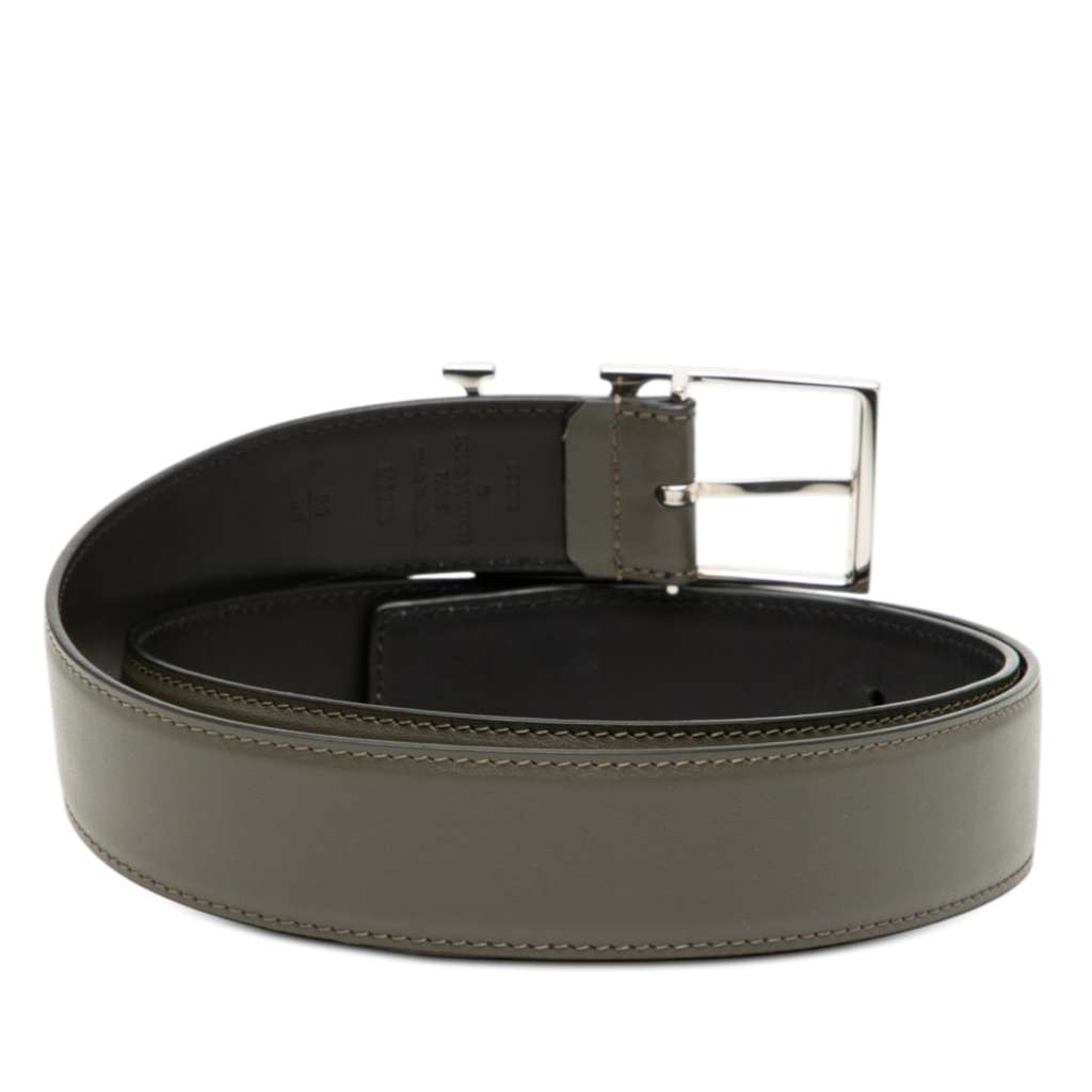 Louis Vuitton Leather LV Initiales Skyline Belt Brown Leather Good condition - Inside View