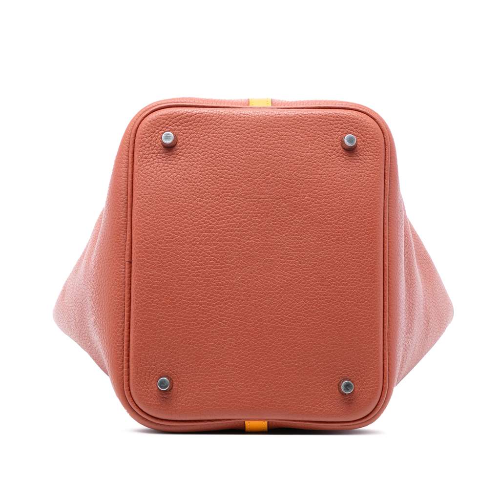 Hermès Bicolor Clemence and Swift Picotin Lock 22 Brown Leather Good condition - Inside View