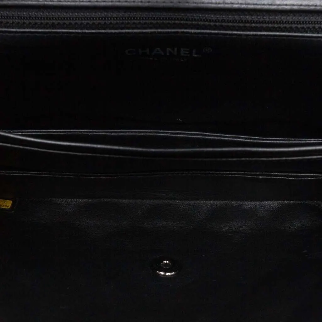 Chanel Quilted Lambskin Boy Accordion Flap Black Leather Very good - Model View