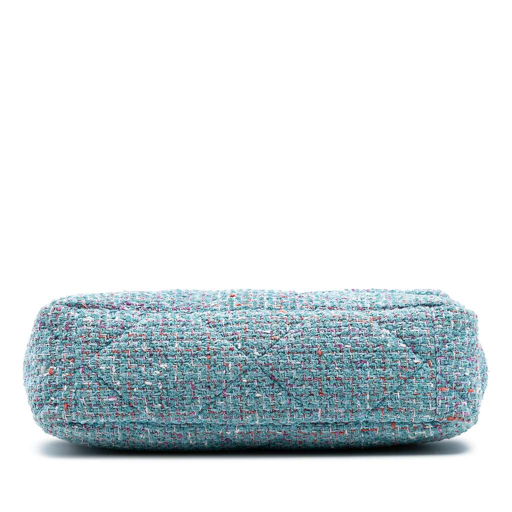 Chanel Large Tweed 19 Flap Blue Tweed Good condition - Inside View