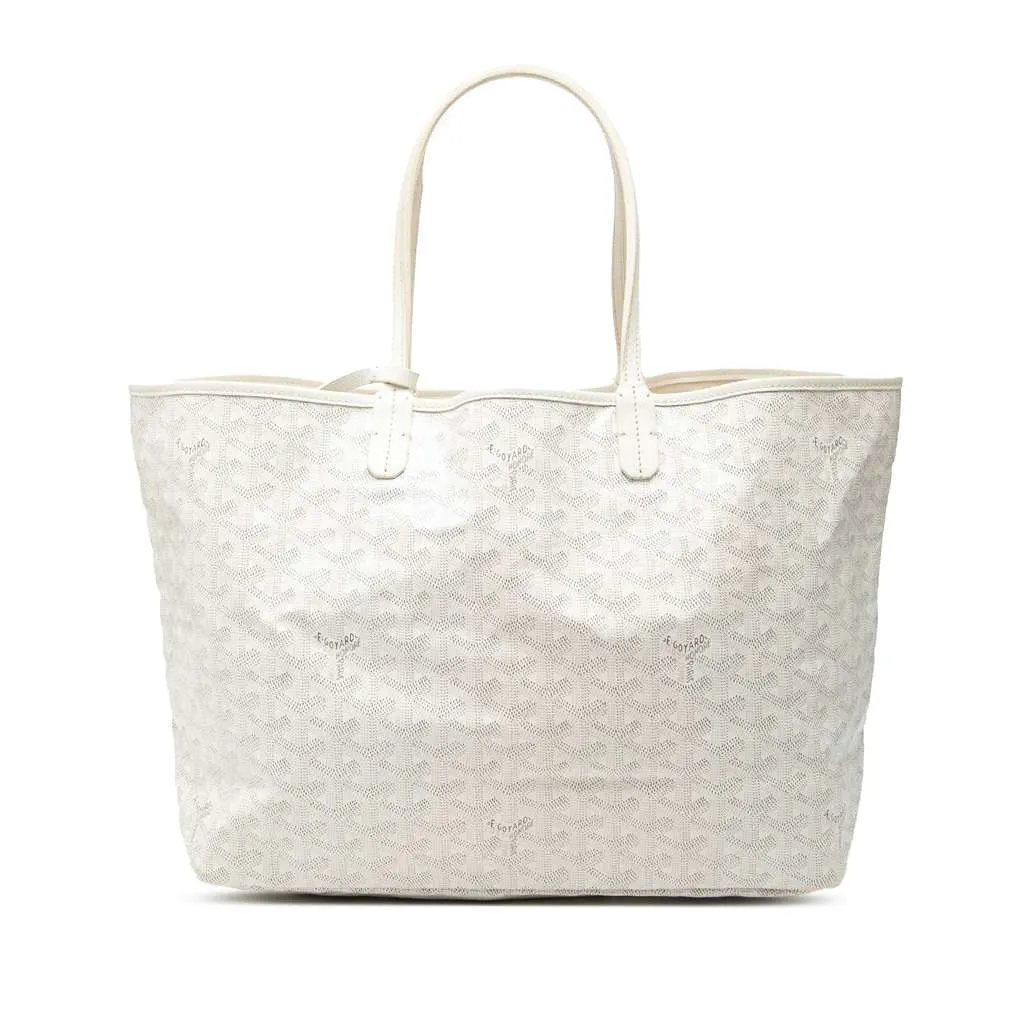 Goyard Goyardine Saint Louis PM White Canvas Very good - Front View