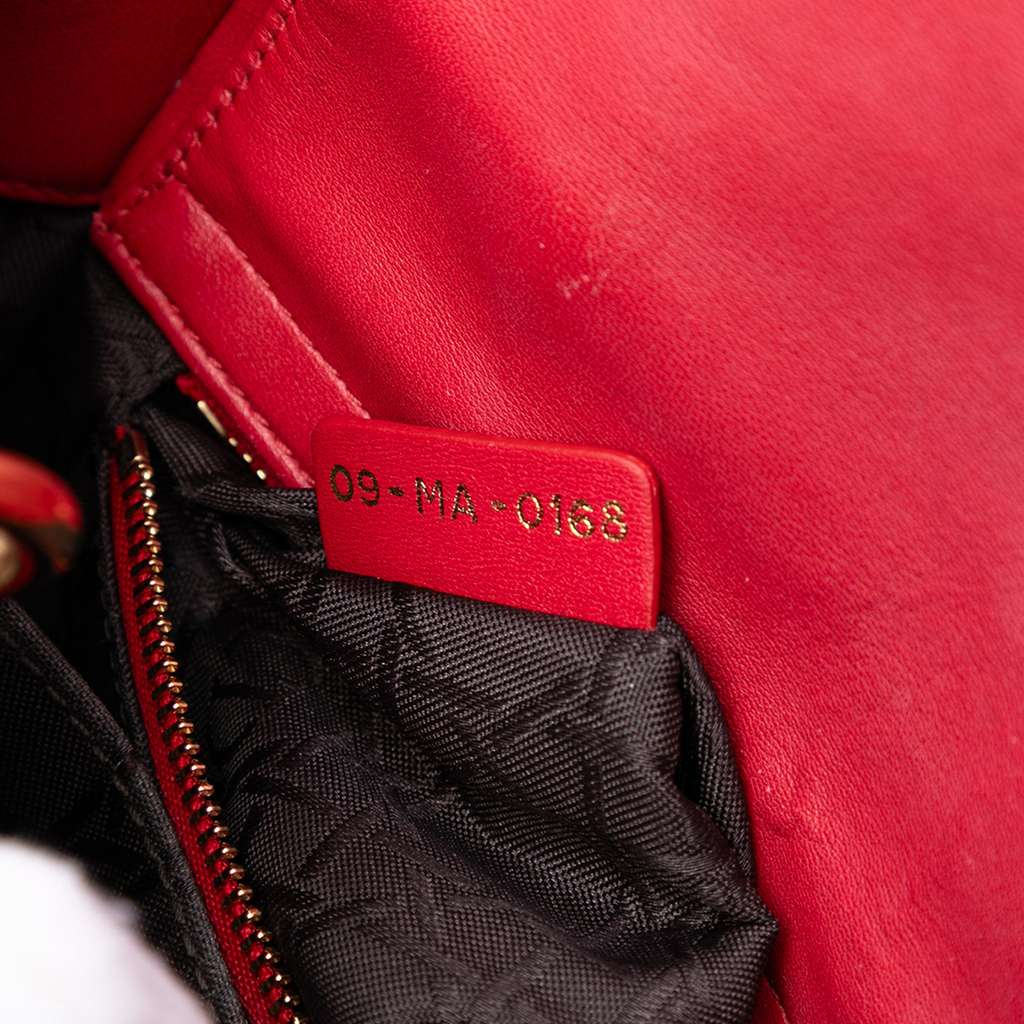 Dior Small Lambskin Cannage My ABCDior Lady Dior Pink Leather Good condition - Box View