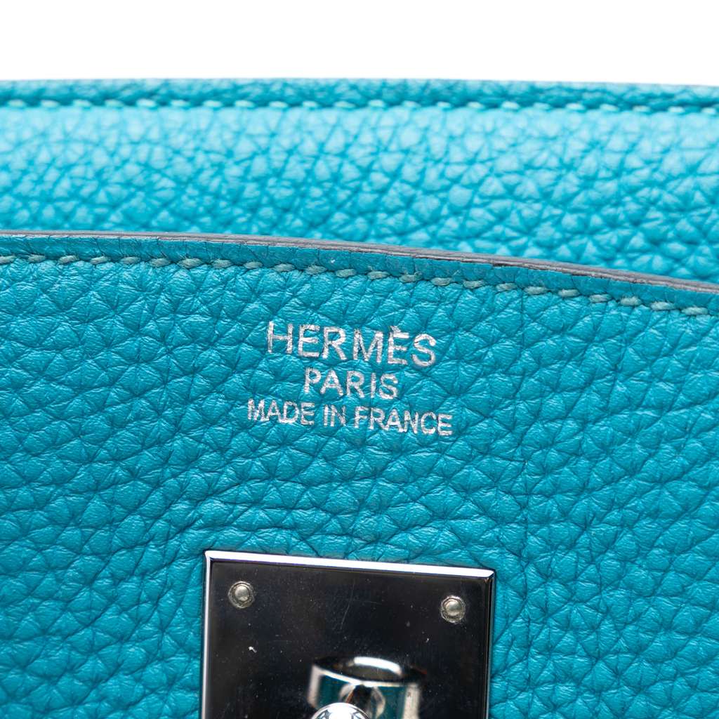 Hermès Togo Birkin Retourne 35 Blue Leather Good condition - Box View