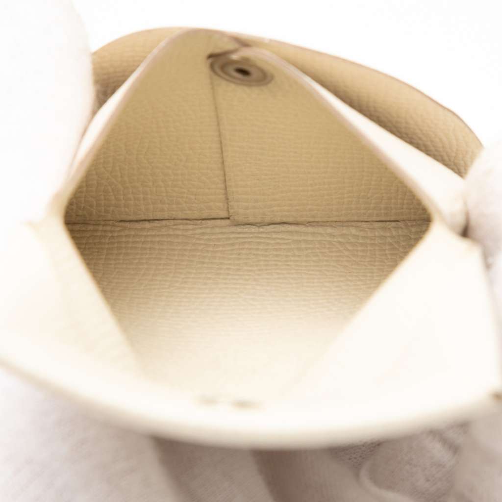 Hermès Epsom Bastia Change Purse White Leather Good condition - Model View