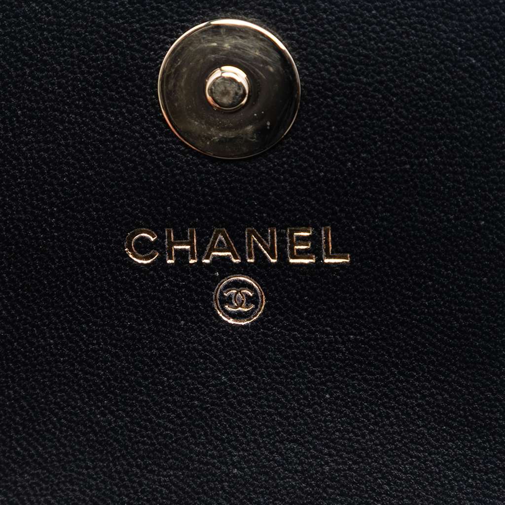 Chanel Mini CC Quilted Lambskin Crochet Flap Black Leather Good condition - Box View