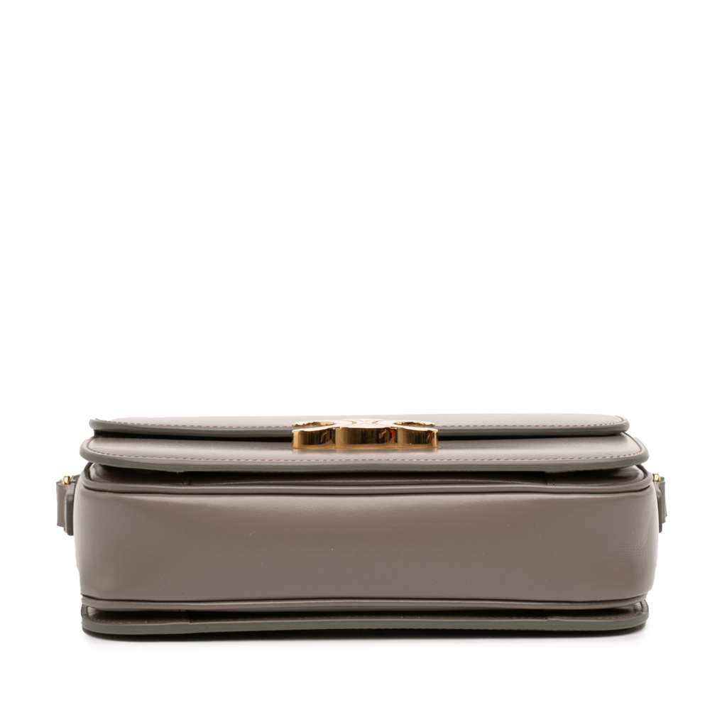 Celine Classique Shiny Calfskin Triomphe Crossbody Brown Leather Good condition - Inside View