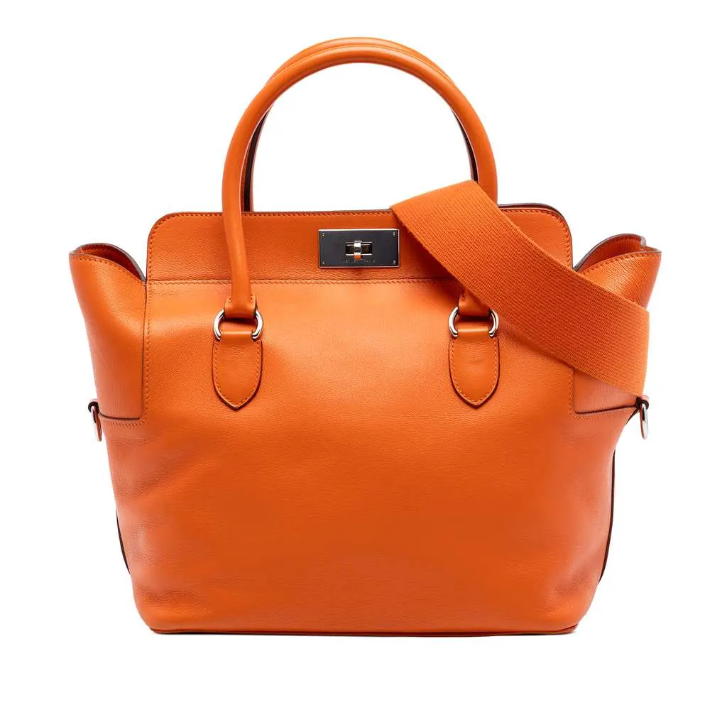Hermès Swift Toolbox 26 Orange Leather Very good - Front View