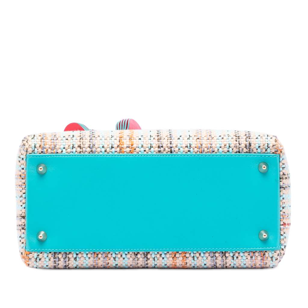 Dior Medium Tweed Heart Deco Lady Dior Orange Tweed Good condition - Inside View