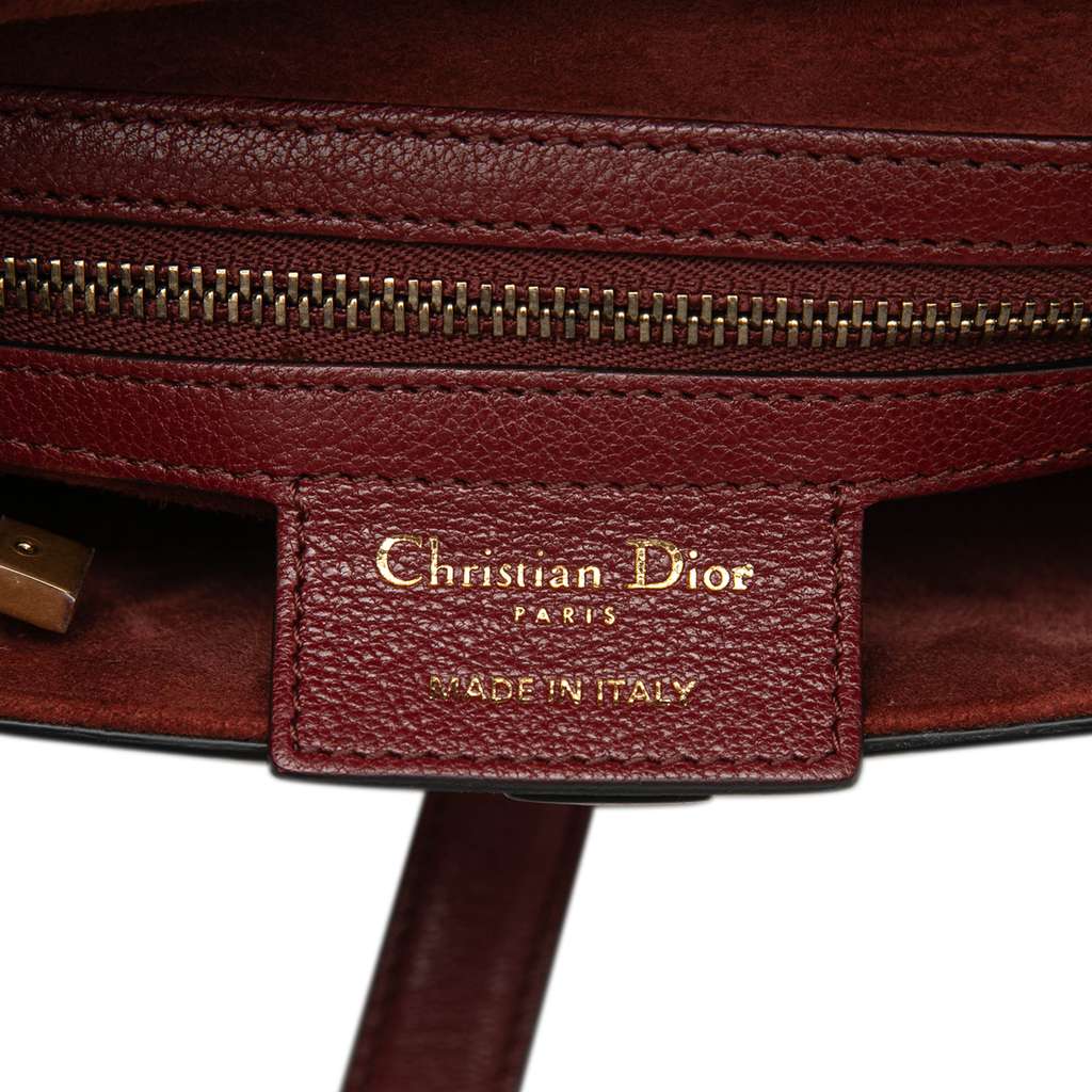 Dior Calfskin Saddle Bag Red Leather Good condition - Box View