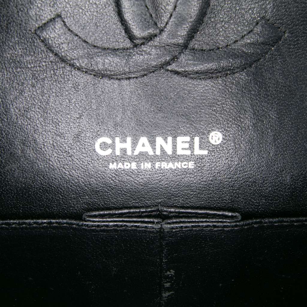 Chanel Medium Classic Caviar Double Flap Black Leather Fair condition - Box View