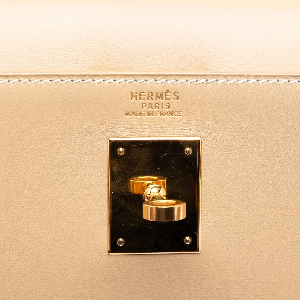 Hermès Box Calf Kelly Sellier 32 Brown Leather Good condition - Box View