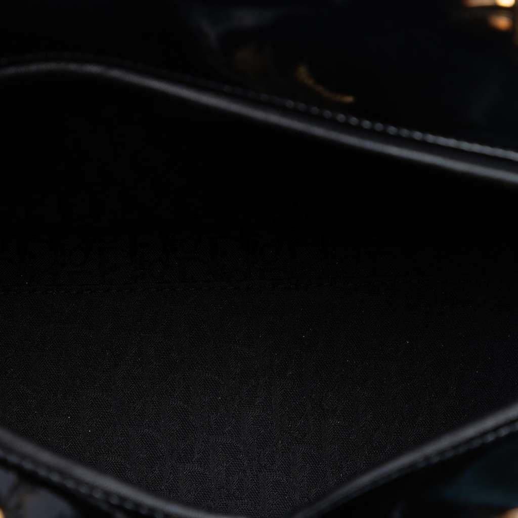 Dior Large Patent Cannage Lady Dior Black Leather Good condition - Model View