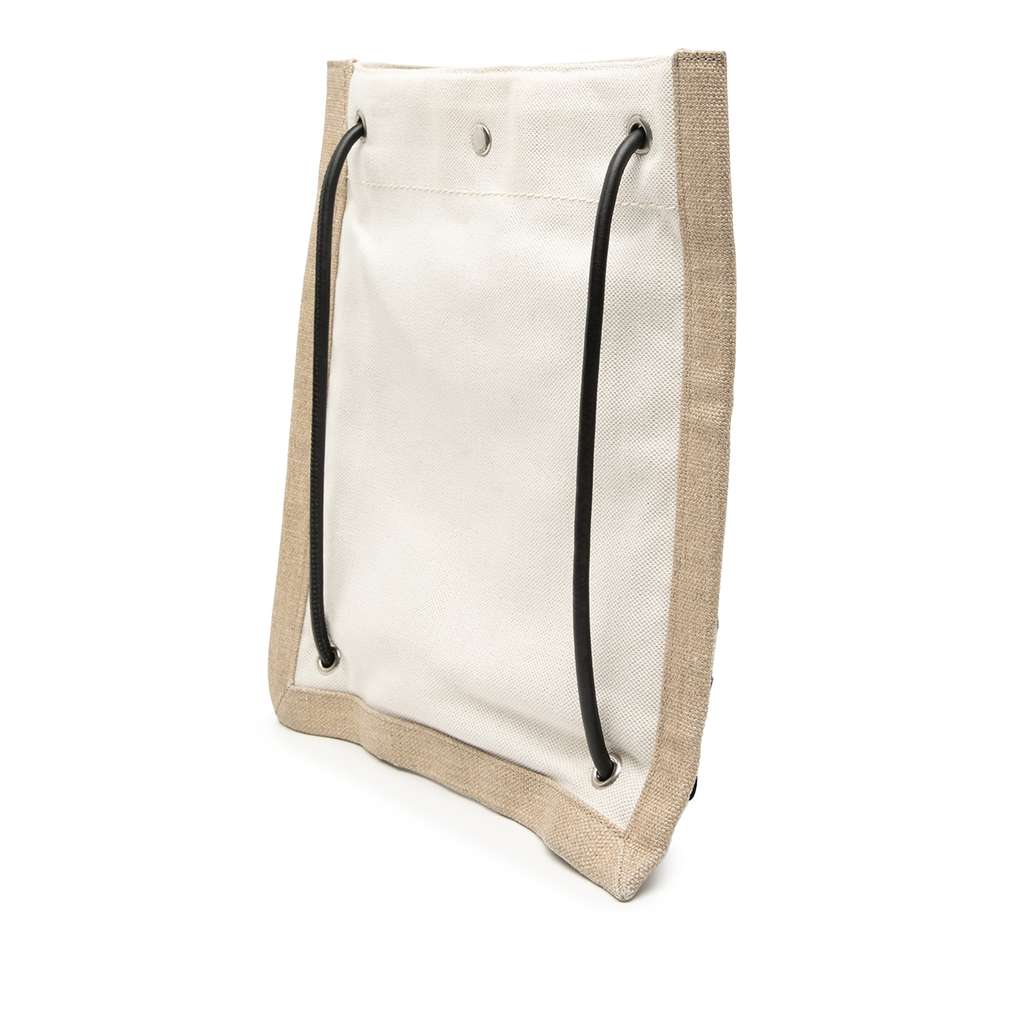 Saint Laurent Canvas Universite Flat Convertible Crossbody Brown Canvas Good condition - Back View