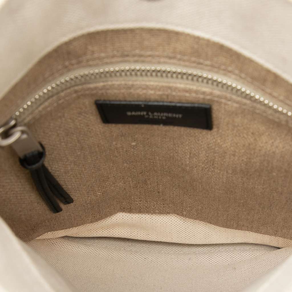 Saint Laurent Canvas Universite Flat Convertible Crossbody Brown Canvas Good condition - Model View