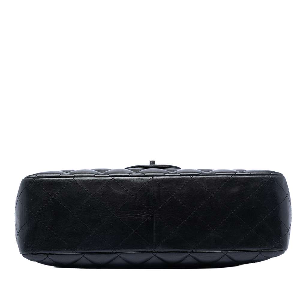 Chanel Jumbo Classic Lambskin Single Flap Black Leather Good condition - Inside View