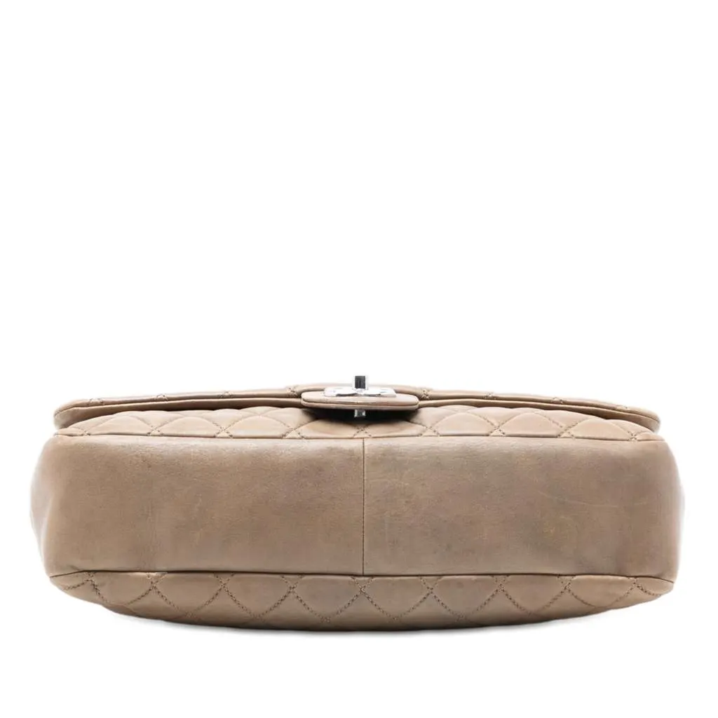 Chanel Jumbo Quilted Lambskin Coco Rain Flap Brown Leather Very good - Inside View